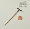 1:12 Dollhouse Miniature Rake, Garden/Miniature Tool IM 0195