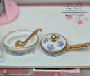 1:12 Dollhouse Miniature Blue Onion Pan With Casserole RP 1.432/5