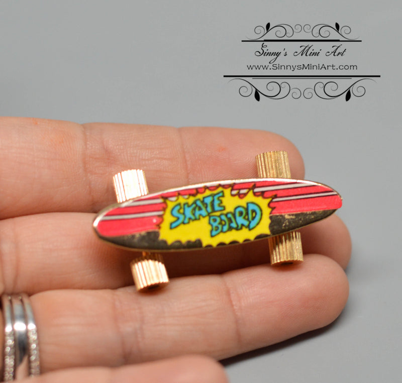1:12 Miniature Skateboard, Brass / Miniature Toy AZ B0169