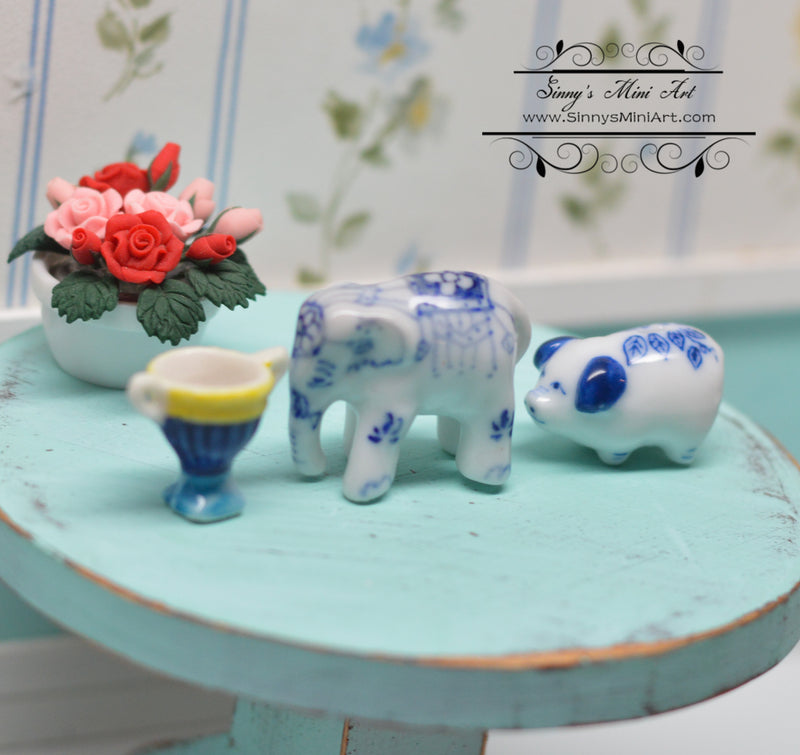 Dollhouse Miniature Ceramic Home Decor Set D147
