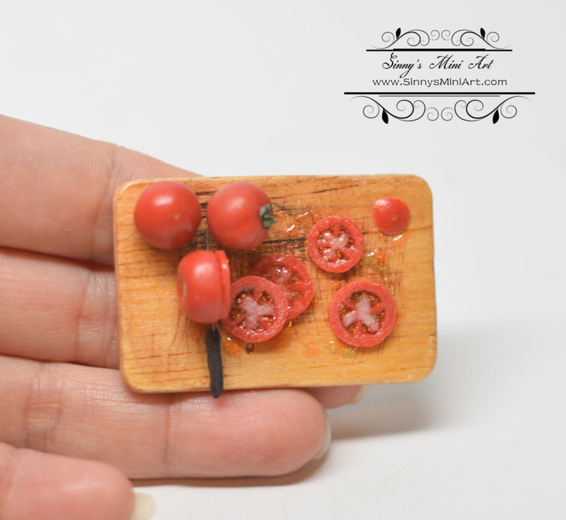 1:12 Dollhouse Miniature Cutting Tomato QTD 2