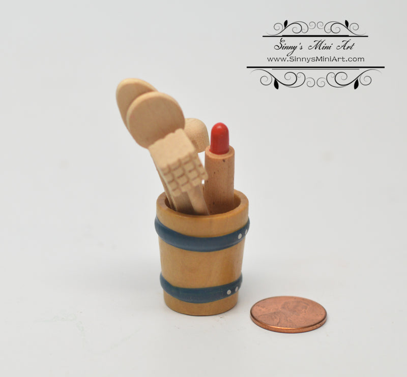 1: 6 Dollhouse Miniature Cooking Tool in Bucket B145