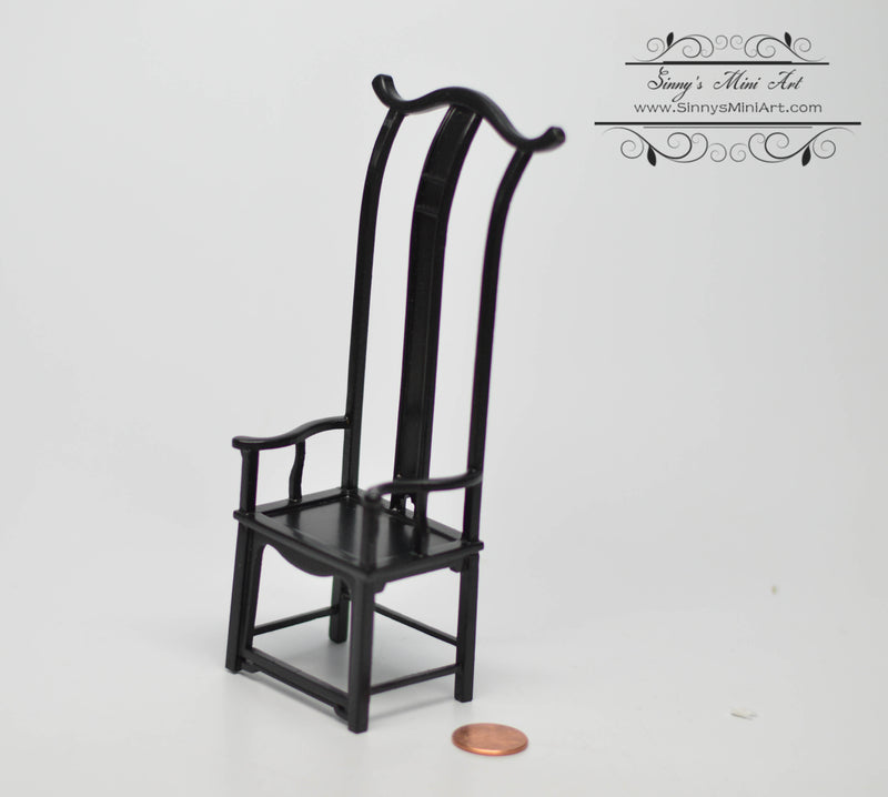 1:12 Dollhouse Miniature Chinese Chair AZ jj05046bk