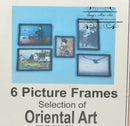 1:12 6 Picture Frames Selection of Oriental Art Kit DI DF168