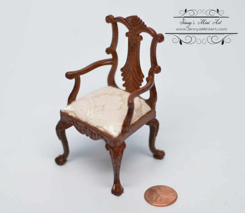 1:12 Dollhouse Miniature Georgian Armchair Miniature Chair Furniture AZ JP100