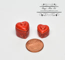 1:12 Dollhouse Miniature Heart Shaped Containers - Set of 2 BD B419