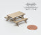 1:48 Dollhouse Miniature Picnic Table Kit/ Quarter Inch Scale Table SMA Q001