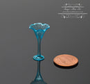 1:12 Dollhouse Miniature Turquoise Glass Vase BD HB340