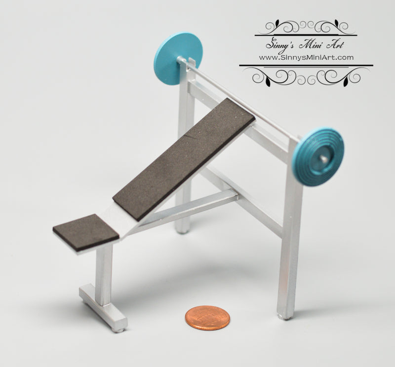 1:12 Dollhouse Miniature Weights Bench Gym DMUK M212