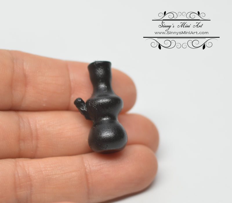 1:12 Miniature Black Glass Water Pipe / Bong BD HB620