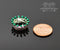 1:12 Dollhouse Miniature Silver Emerald Crown BD J089