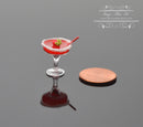 1:12 Dollhouse Miniature Strawberry Margarita Drink Alcohol BD F349