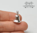 1: 12 Dollhouse Miniature Silver Christmas Bell BD H028