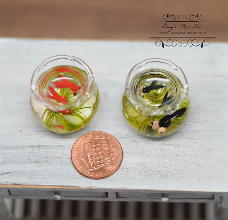 1:12 Dollhouse Miniature Glass Fish Tank Pet D187