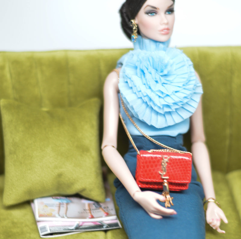 1:6 Miniature Doll Handbag/ Miniature luxury YSL Bag MJ C55
