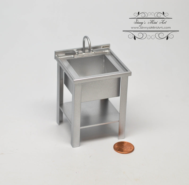 1:12 Dollhouse Miniature Single Commercial Sink DMUK M279