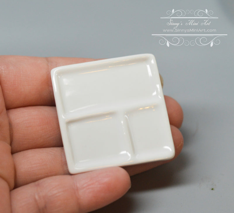 1:12 Dollhouse Miniature Ceramic Divided Tray BD B512