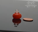 1:12 Dollhouse Miniature Orange Glass Jar with Lid BD HB445