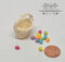BO 1:12 Dollhouse Miniature Easter Eggs in White Basket BD H094