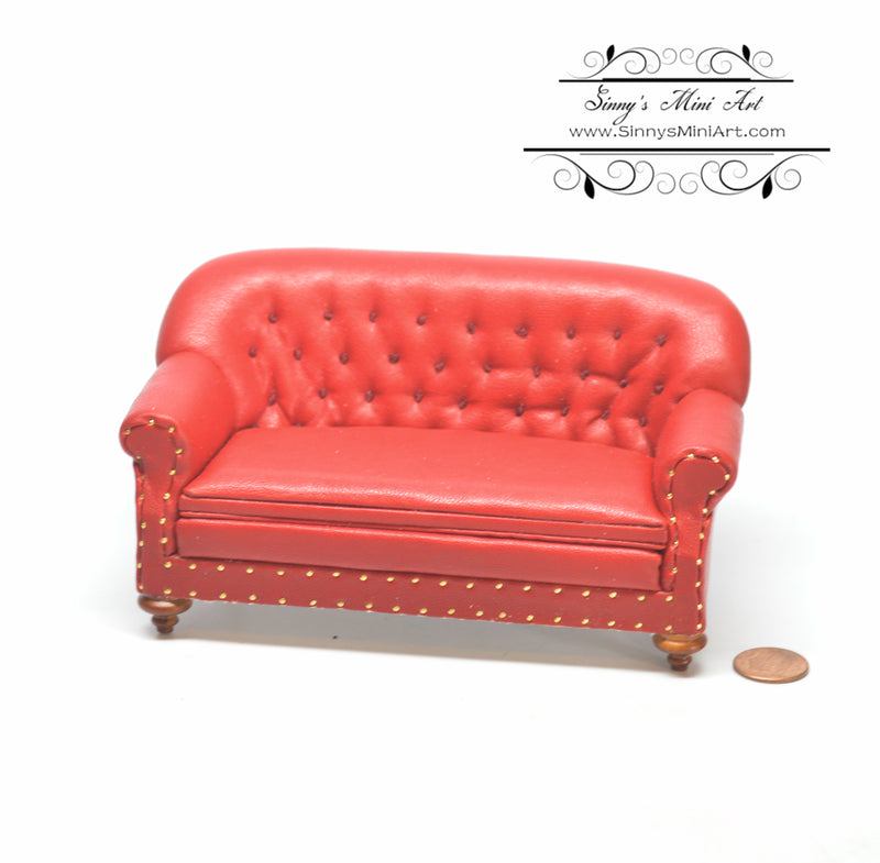 1:12 Dollhouse Miniature1880 Sofa/Red AZ JJ31054SOFAWN