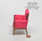 1:12 Dollhouse Miniature French Armchair/Hot Pink AZ jj05041wnpc