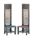 1:12 Dollhouse Miniature Tall Back Chair 2/Furniture AZ S8018