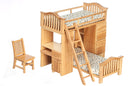 1:12 Dollhouse Miniature Bunkbed Set/5/Oak AZ T4358