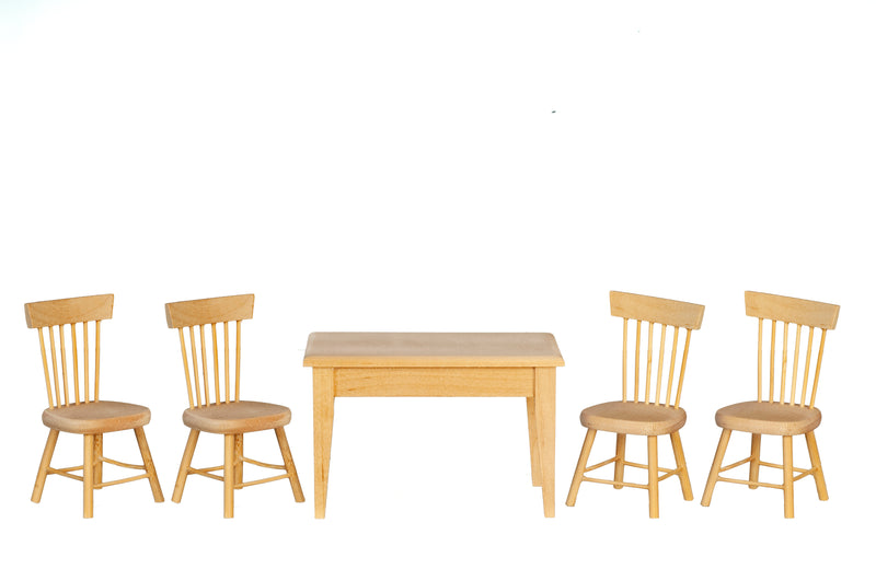 1:12 Dollhouse Miniature Table Set/Unfinished Furniture AZ T4639