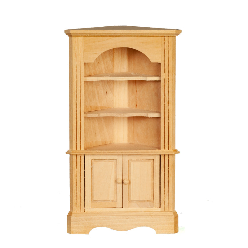 1:12 Dollhouse Miniature Corner Cabinet/Unfinished Furniture AZ T4646