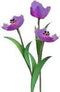1:12 Dollhouse Miniature Flower Kit Tulip Purple / Miniature Garden IBM 001-0049