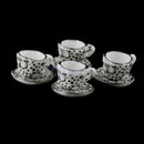 A set (15 pc) of 1:12 Dollhouse Miniature Tea Set/ Miniature plates B35-4