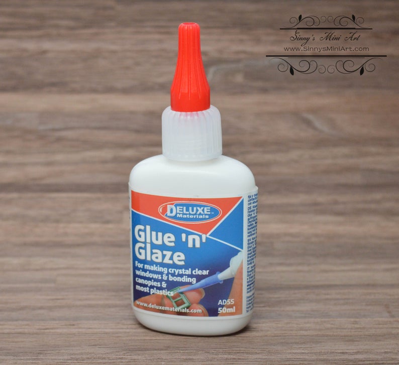 GLUE 'N' GLAZE 50ml/ Dollhouse Miniature Glue AZ DAD55