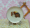 1:12 Dollhouse Miniature Decorative Dog Plate / Cavalier King Charles Spaniel Plate BB CDDU-2