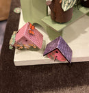 1:12 Dollhouse 2 Bird Houses with Butterflies Kit DI DF129