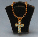 1:12 Dollhouse Miniature Cross Necklace on a Stand Kit/ Jewelry DI JK024