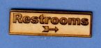 1:12 Dollhouse Miniature Restroom Sign DI SP130