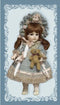1:12 Dollhouse Miniature Doll Box - Blue with Teddy DI BX601