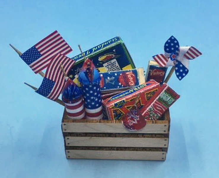 1:12 Dollhouse Miniature Crate of Fireworks Kit DI Fireworks